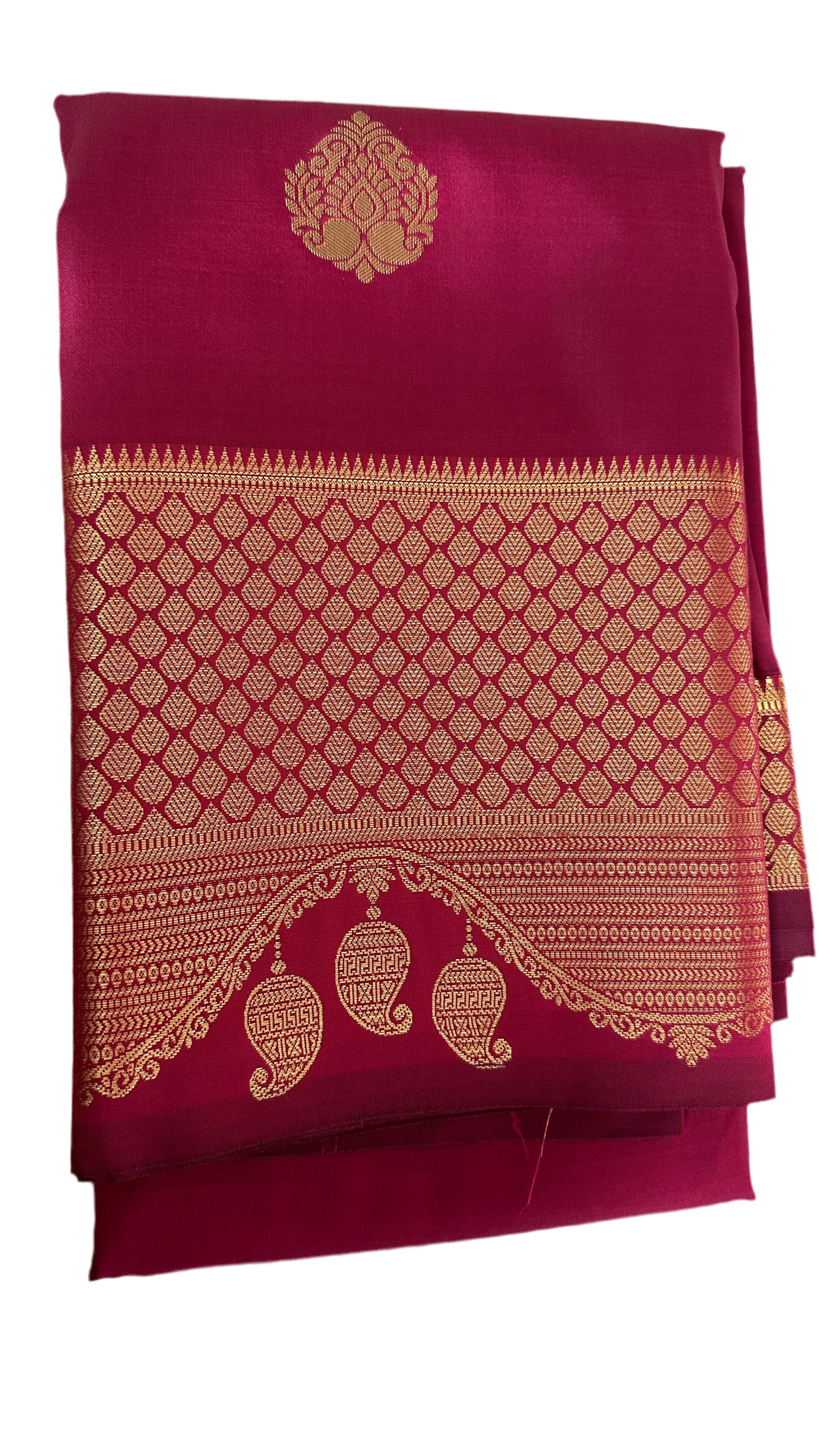Aradhna Maroon Semi Silk Sari