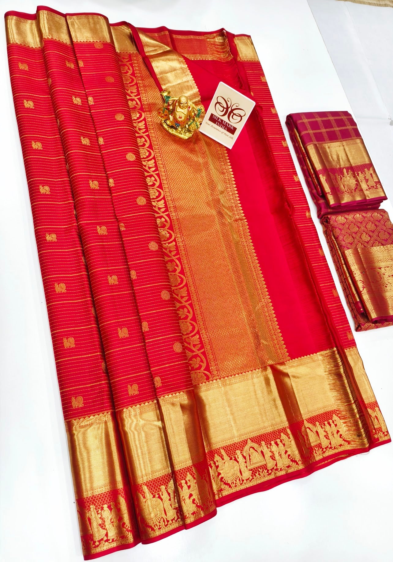 Rani Royal Red Pure Handwoven Bridal Saree (Preorder)