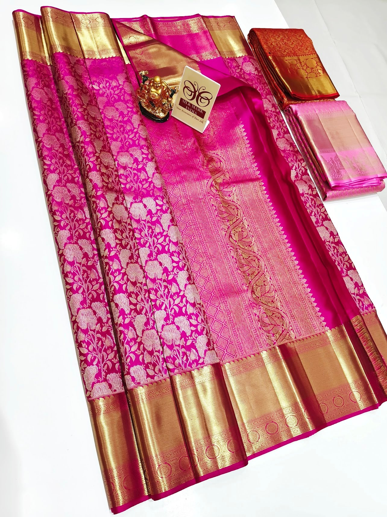 Parvati Pink – Pure Handwoven Bridal Saree (Preorder)