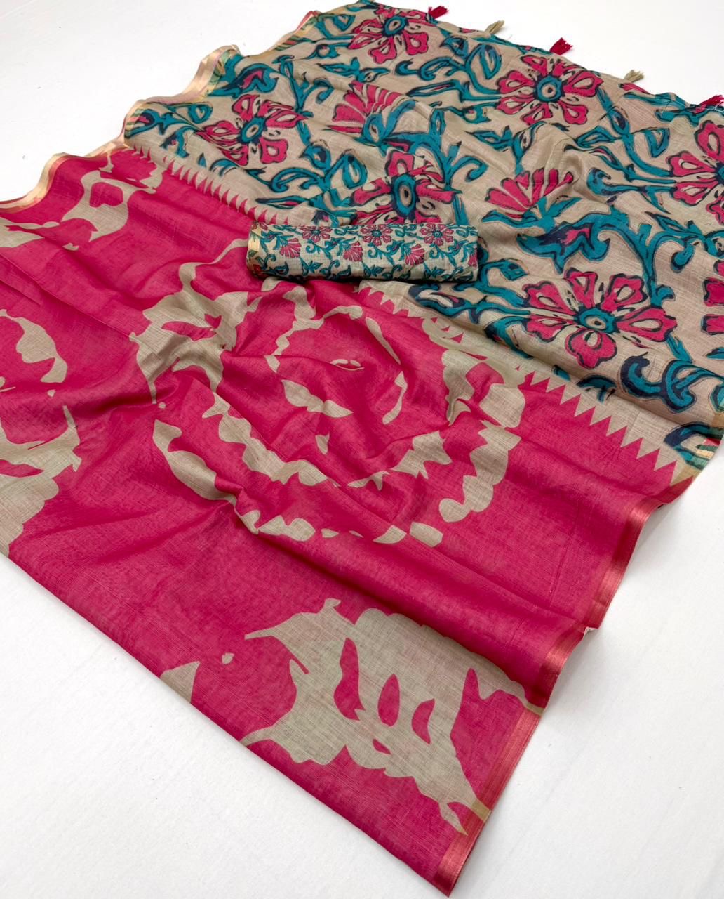 Lisha Kalamkari Sari
